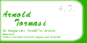 arnold tormasi business card